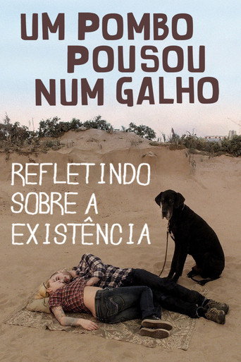 Poster de Um Pombo Pousou num Galho Refletindo sobre a Existência