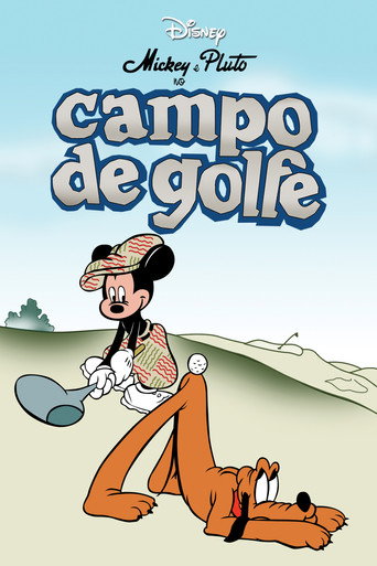 Poster de Mickey e Pluto no Campo de Golfe